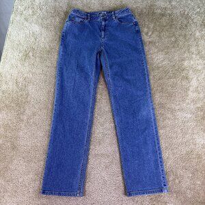 Liz Claiborne Women's Jeans Size 6 R Straight Leg Mid Rise Denim 29x30 F069